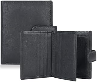 Amazon Brand - Eono by Amazon Black Leather RFID Front Pocket Wallets for Men/Women- Slim Minimalist Wallets