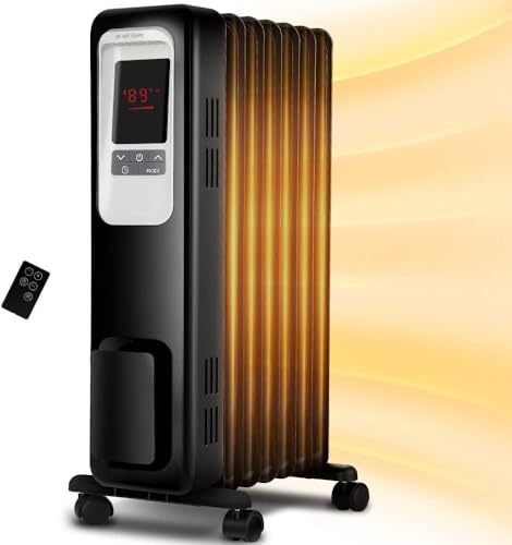 Kopbeau Space Heater, Kopbeau 1500W Oil Filled Radiator Electric Heater With Digital Thermostat cover