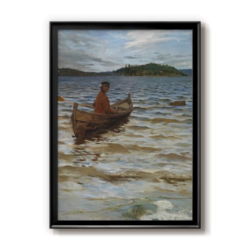 Akseli Gallen-Kallela | Rowing To The Shore | Black Framed Art | GAL101