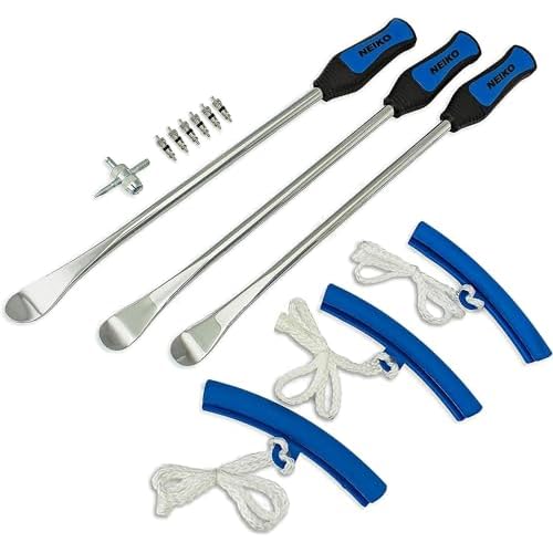 NEIKO 20601A 14.5” Steel Tire Spoons Tool Set, Tire Tools Include 3…