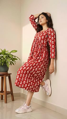 Image of Women's Casual Rayon Anarkali Kurta for Women & Girls| Women's Kurtas & Kurtis