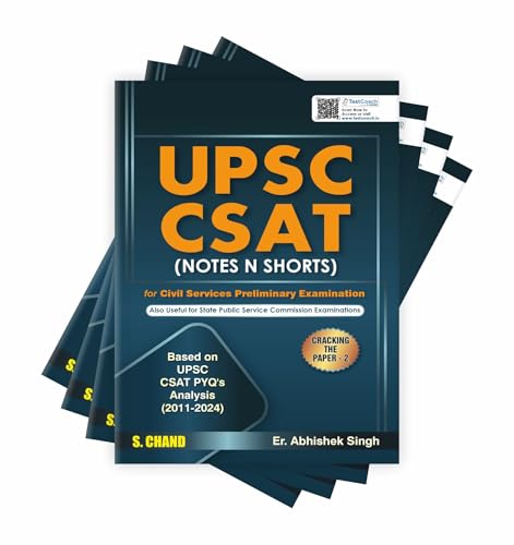 Image of UPSC CSAT (Notes N Shorts) for UPSC IAS Civil Services Prelims Exam 2025 | Previous Year Question Papers PYQ (2011-2024) | Cracking the CSAT Paper 2 | Reasoning, Analytical Ability, Math | Topic wise Book