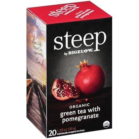 steep by Bigelow Organic Green Tea with Pomegranate Cover