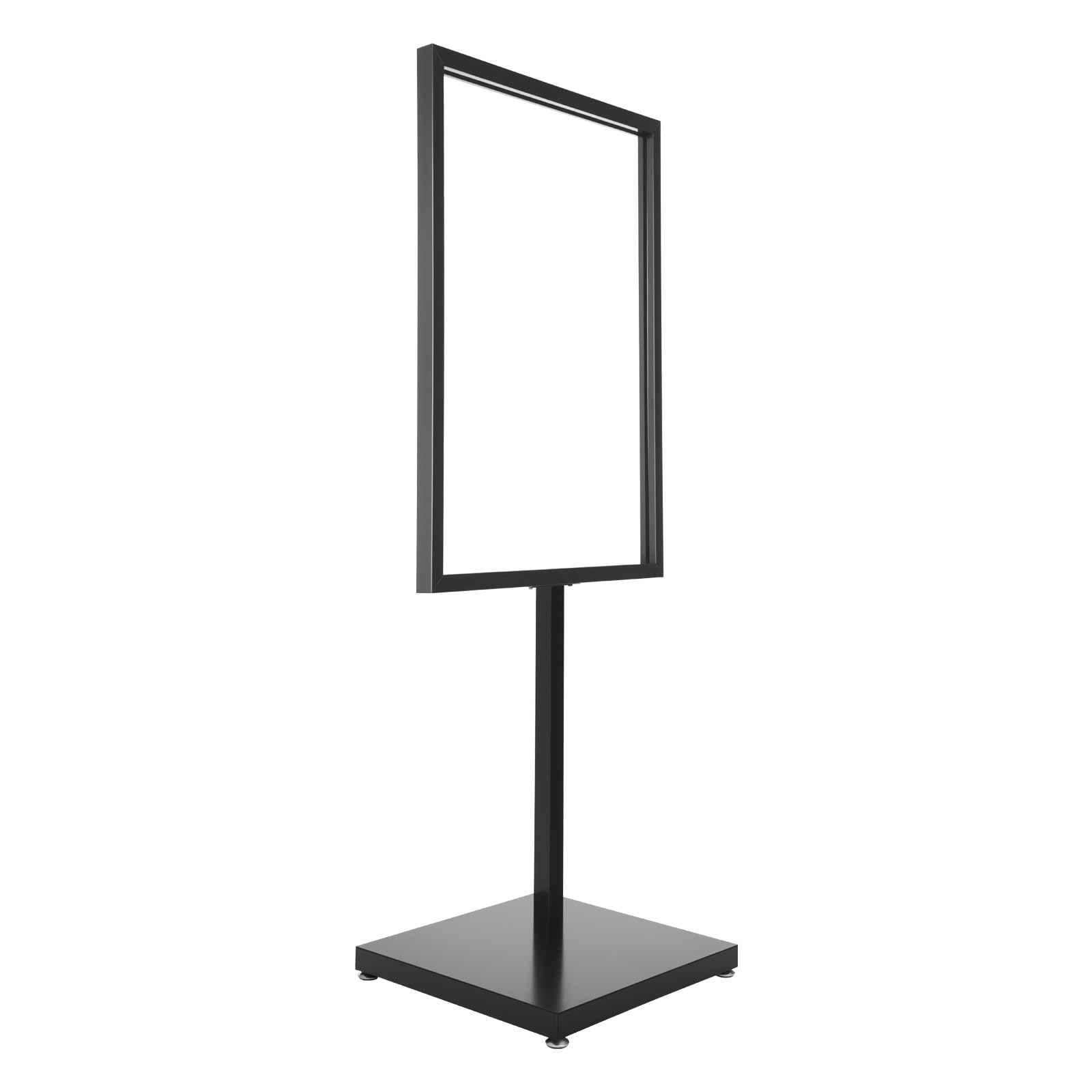 Madelynn Soporte para carteles de 160 cm, soporte para clientes, rectangular, con patas ajustables y ranura, soporte para el suelo, para centros comerciales, supermercados, restaurantes