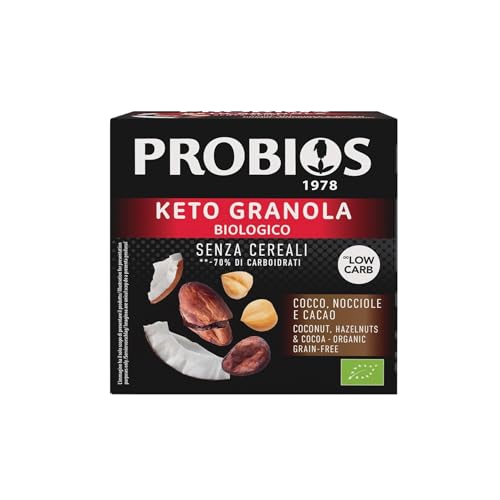 Probios Granola Keto con Cocco, Nocciole e Cacao – Biologica,