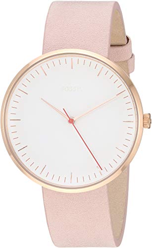Fossil Women's Essentialist ES4426 Rose-Gold Leather Japanese Quartz Fashion Watch