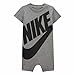 NIKE Baby Boy Infant Shortall (Dark Heather Grey (56D369-K1Y)/Black, 3-6 Months)