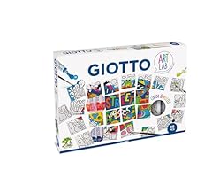 GIOTTO - Art Lab: Color & Puzzle - Kit Creativo per Giocare - 24 Tessere Puzzle da Colorare + 20 Tempere in Tubetto Giotto + 1 Pennello Piatto n.2 + 1 Foglietto Illustrativo
