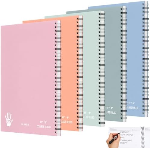 Lever Notebook Amazon.com : Henoyso 5 Pcs Jumbo Left Handed Notebook 100 Sheets ...