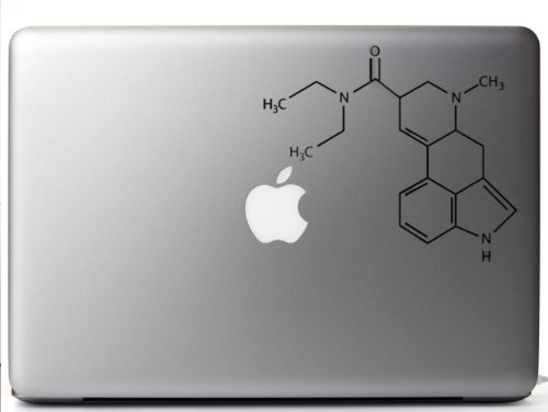 LSD Chemical Structure - Laptop Decal - Black 5