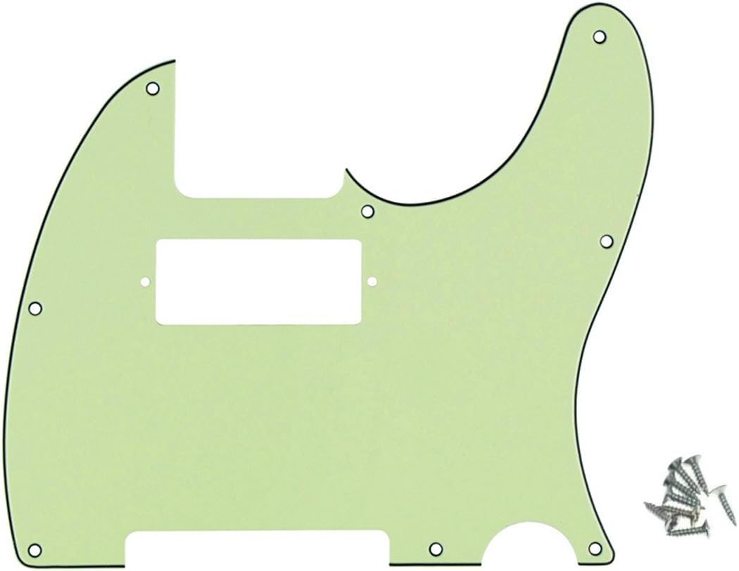 8 Hole Tele Mini Humbucker Pickguard Black Pearl image 5