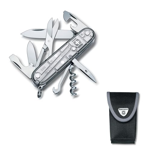 VICTORINOX(ビクトリノックス) クライマー シルバーテック 多機能 ナイフ トレッキング ハイキング 登山用品 はさみ マルチフック付き 14機能を搭載したスイス製マルチツール 携帯しやすい 十徳ナイフ 万能ナイフ 【国内正規品 保証付】 1.3