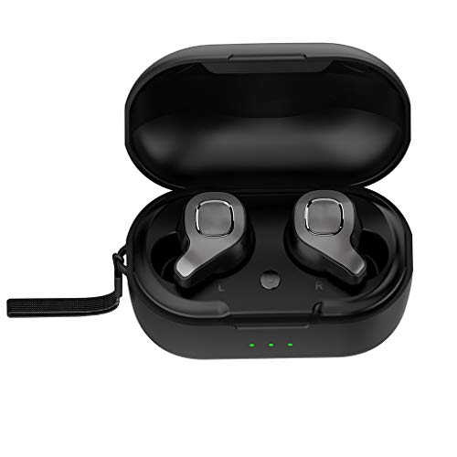 Glowjoy True Wireless Headphones, Bluetooth Earphones, BT 5.0 In-Ear Earphone, Hi-Fi Sound Sports Headphones Waterproof Wireless Hands-Free Headset and 18 Hours Playtime