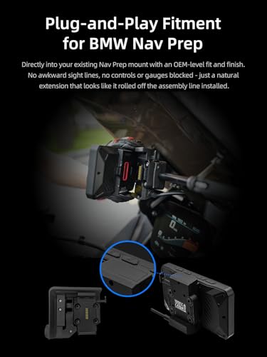 Image of CHIGEE AIO-5 Play for BMW Motorcycles, 3-Pin Interface, Plug-and-Play Smart Display with CarPlay & Android Auto, 60FPS Mode, IP68 Waterproof, Built-in GPS, Anti-Theft Alarm, Data Reading