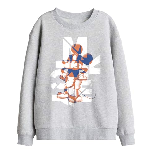 Pull Mickey Mouse Disney enfant vêtement automne gris chiné taille 7-8 ans