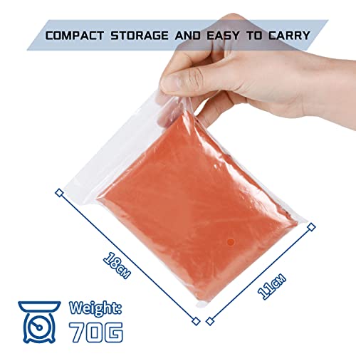 Image of HIKEMAN Emergency Survival Blanket Poncho - Mylar Reflective Rain Poncho with Hood for Outdoor,Camping,Hinking (2pcs-orange)
