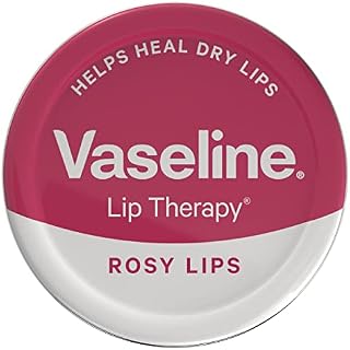 Vaseline Lip Therapy Rosy Lips made with 3x purified petroleum jelly Lip Balm Tin for dry lips 20 g