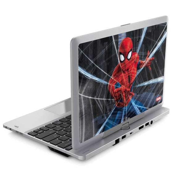 Skinit Decal Tablet Skin Compatible with Elitebook Revolve 810 - Officially Licensed Marvel Spiderman Web Throw Design