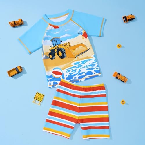 Image of Kids Swimsuit Boys Two Pieces Shark Swimsuit Toddler Rash Guard and Trunk
