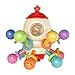 Rattle Babies Toys for Hands Grasping Activities with Rattles Sound Rolling Ball, Sensory Soft Food Grade Silicon Balls Soothing Travel Toy 0-1 Year Baby Girls Boys Gift BPA Free(Rocket)