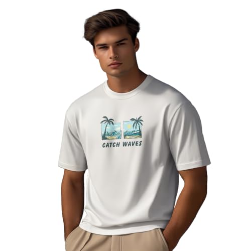 Image of Nobero Men's Regular Graphic Printed T-Shirt for Men | Soft Cotton | Classic Fit | Printed Casual Tshirt for Men