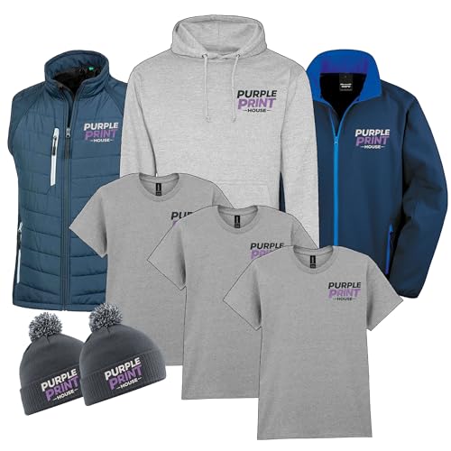 Workwear Bundle for Men Custom Embroidered or Printed Personalised Business Work Wear Uniform Your Company Logo, S, Embroidered