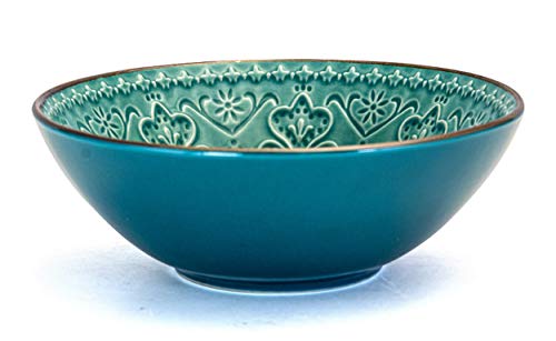 Elama Sea Foam Mozaic 16 Piece Round Stoneware Dinnerware Set in Sea Green