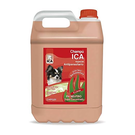 ICA CHPG20 Champú Antiparásitos Aloe Vera para Perros