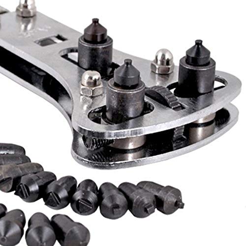 FAST WORLD SHOPPING Llave para abrir reloj, abridor de caja de reloj ajustable con 18 inserciones intercambiables, herramienta para abrir caja relojes, desenroscar fondos relojes profesional, kit