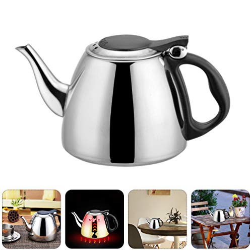 DOITOOL Chaleira de Chá de Assobio Chaleira de Assobio Do Aço Inoxidável Bules de Água Quente Rápido
