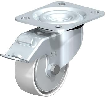 Blickle L-PO 80K-FI-FA Swivel Caster, 3.15" Wheel Diameter, 440 lb. Load Capacity