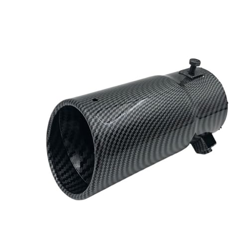 Embout de silencieux d'échappement universel 70-76 mm en acier inoxydable argent noir