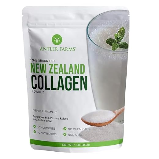 Antler Farms - 100% Pure New Zealand Collagen Powder from Grass Fed Cows, Unflavored, 1 lb - Hydrolyzed Cold Water Soluble Peptides, Keto Friendly, Bioavailable, Quick Dissolving