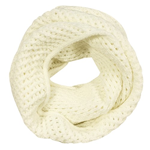 Wrapables Thick Knitted Winter Warm Infinity Scarf, Snow White