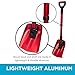 34” Folding Emergency Snow Shovel – Rugged Compact Tool for Car, Snowmobiles, or ATV – Compact Winter Survival Gear - Skiing Camping Mud Avalanche - Collapsible Multifunctional - Red