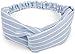 Produktbild styleBREAKER Damen Haarband mit Streifen Muster, Twist Knoten und Gummizug, Stirnband, Headband, Pinup, Rockabilly 04026038, Farbe:Hellblau