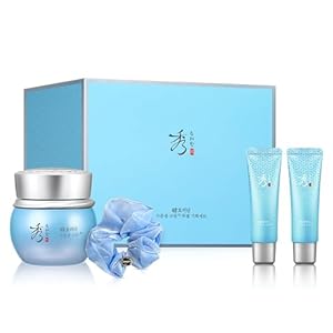 Sooryehan Water Spring Cream AD Special Set (4.2fl oz) – Korean Moisturizer Skincare for Deep Hydration Boost & Elasticity by LG Beauty. Fermented Ginseng, Hyaluronic Acid, Amino Acid