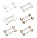 Finrezio 14G 9/16Inch Stainless Steel Nipple Tongue Ring Barbell Nipplerings Body Piercing Jewelry 12Pcs (C: 6Pairs-Rose Gold)