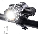 Super Bright 2000 Lumen XML-T6 Faro della bicicletta USB Ricaricabile Bike Front Light impermeabile Messa a fuoco regolabile Focus Bike Light 3 Modalità di luce Ciclismo Light per la notte di sicurezz