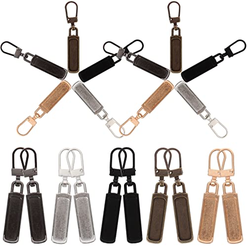 ARTIBETTER Zipper Repair Kit Luggage Bag Supplies 20pcs Zipper Pull Tab for Coats Shoes