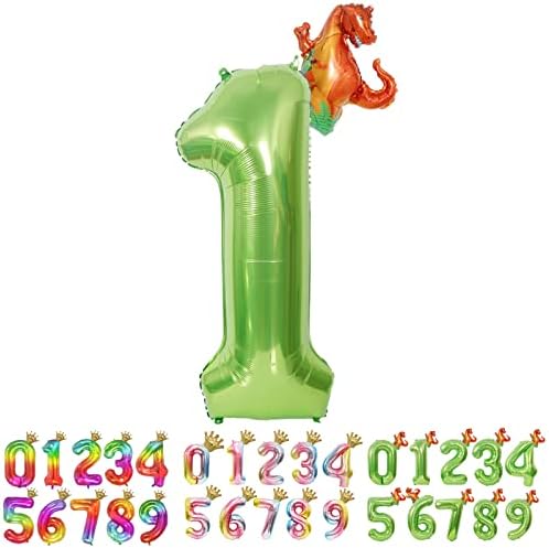ASMFUOY 40 Inches Number Foil Balloon Jumbo Digital Helium Balloons for Boy Girl Kids Birthday Party Wedding Ceremony Decorations(1, Silver)