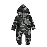 Eternali Karikatur Dinosaurier Strampler Baby Jungen Neugeborener Reißverschluss Strumpfhose mit Kapuzen Jumpsuit Dinosaur Print Stilvolle Babykleidung Mit Tasche Mode Cool Baby Jungen Druck Playsuit