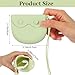 Molain Silicone Retainer Case, Squeeze Top Aligner Holder with Lid Lanyard Slim Cute Mouth Guard Case Partial Denture Container Holder with Vent Holes for Night Guard Denture Travel (Green)