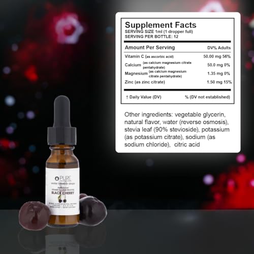 Image of Pure Inventions - Water Enhancer Drops - Delicious, Refreshing Sugar-Free Electrolyte Drops, Antioxidant Vitamin C Support, Zero Calories, No Artificial Sweeteners, Black Cherry, 12 Servings