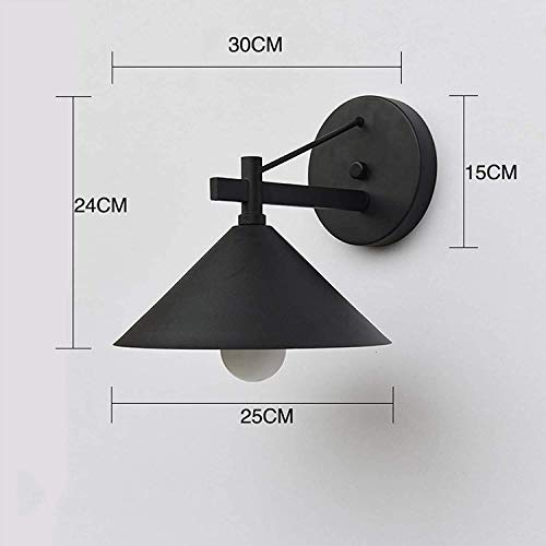 Lámpara de pared E27 vintage exterior e interior en metal rústico 6