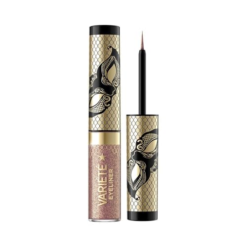 Eveline Cosmetics Variete Eyeliner Glitter Waterproof Lunga Durata - 24 Ore di Tenu, Formula Asciugatura Rapida in 4 TonalitĂ Vibranti