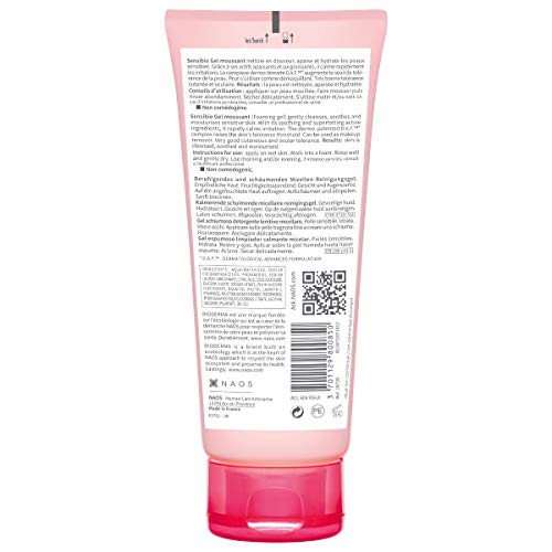 Sensibio Gel Moussant - Gel de Limpeza Micelar Calmante e Hidratante 100 Ml, Bioderma, 100 Ml