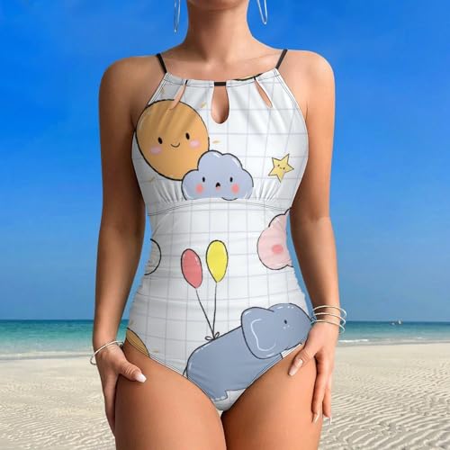 Maillot de bain monokini Nuage Éléphant pour vos vacances - 2