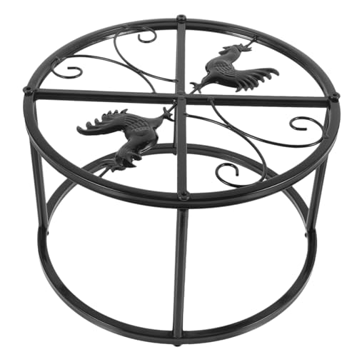 Support de mangeoire pour poules HEMOTON stable en métal pour seau rond de poulailler