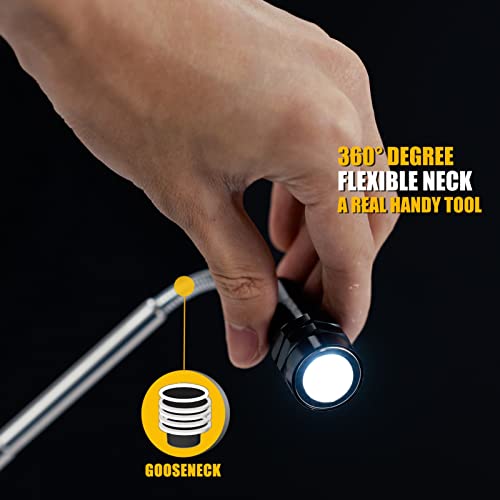 Magnetic Pickup Tool With 3 Led Lights, Telescoping Magnet Flashlight, Cool Gadget Birthday Gifts For Men, Dad, Father, Handyman, Husband, Boyfriend Or Women, Black #TOP2